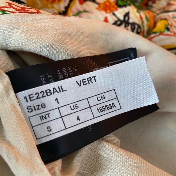 BA&SH Baila Floral Button-Front A-Line Midi Dress Size Small Spaghetti Strap - Picture 16 of 16